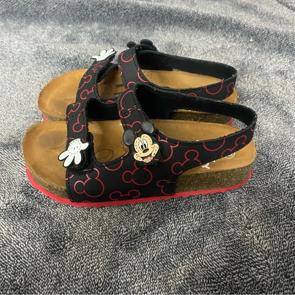 Mickey Mouse Kids Sandals - Black and Red